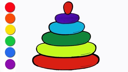 Раскраска для самых маленьких пирамидка