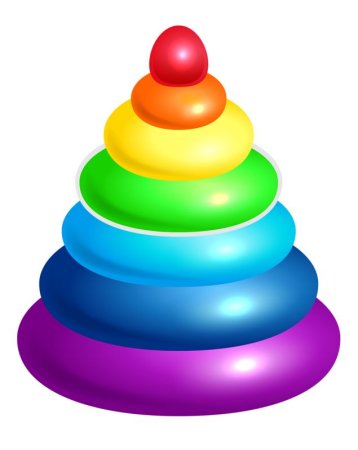 Пирамидка на шкафчик в детском саду