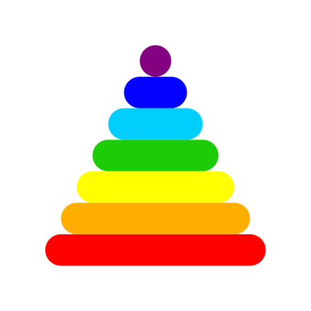 Пирамидка разноцветная