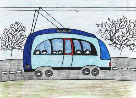 Детские рисунки транспорт