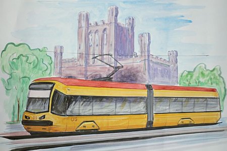 Трамвай будущего рисунок