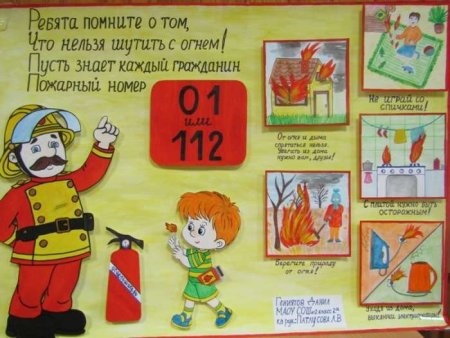 Рисунок на тему пожарная безопасность