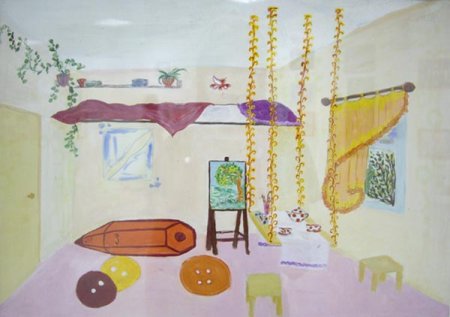 Детский рисунок на тему моя комната