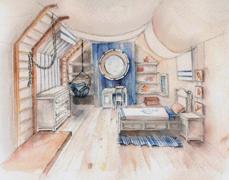 Эскиз комнаты