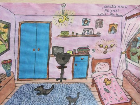 Детский рисунок комнаты