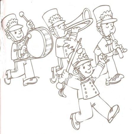 Марш деревянных солдатиков раскраска