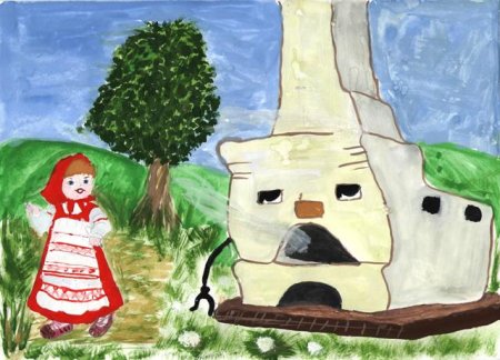 Рисунок к сказке гуси лебеди 1 класс
