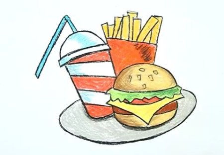 Рисование полезный завтрак