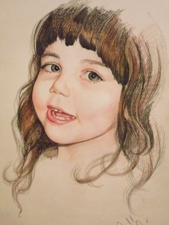 Живописный портрет мамы