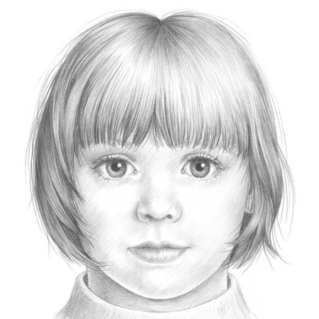 Детский портрет карандашом
