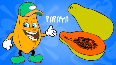 Мультяшный папайя