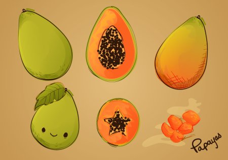 Экзотические фрукты арт