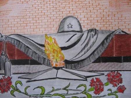 Памятник солдату рисунок