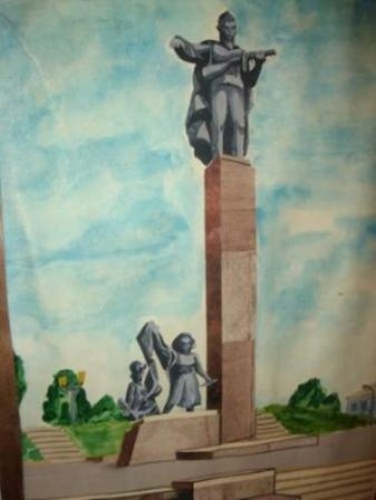 Эскиз памятника воин освободитель