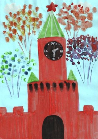 Спасская башня Кремля раскраска