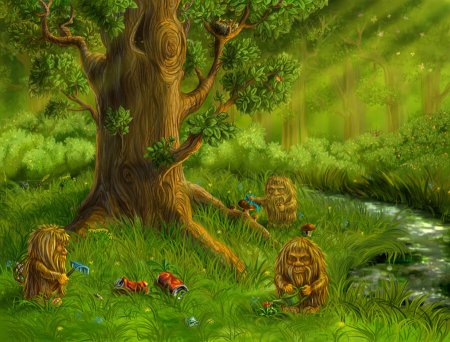 Сказочная Поляна в лесу