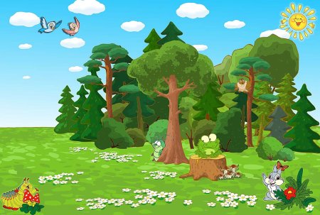 Лес рисунок