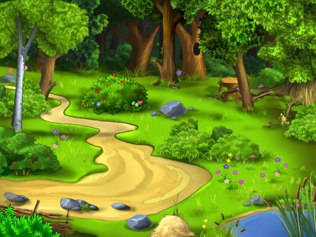 Лес из мультика