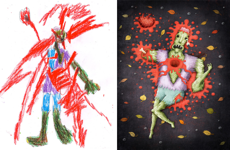 Страшные детские рисунки