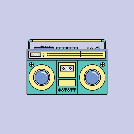 Магнитофон поп арт