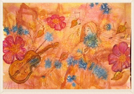 Музыкальная осень рисунок детский