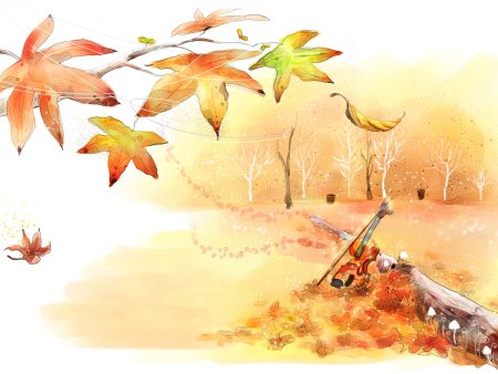 Октябрь осенняя песнь рисунок