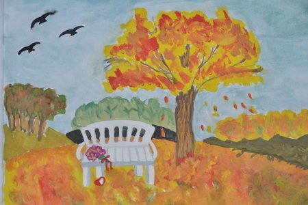 Вышивка на тему осень