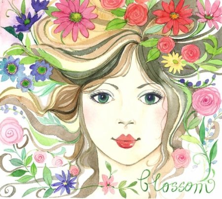 Лицо цветными карандашами