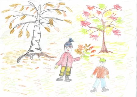 Рисунок на тему прогулка