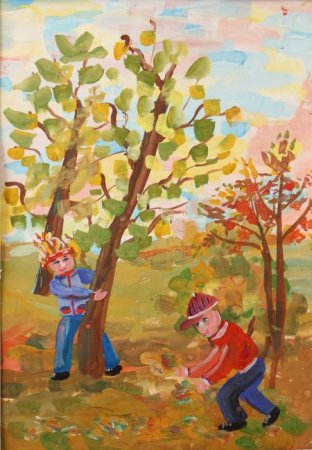 Рисунок осень в садик