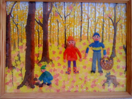 Картина осенний лес в детском саду