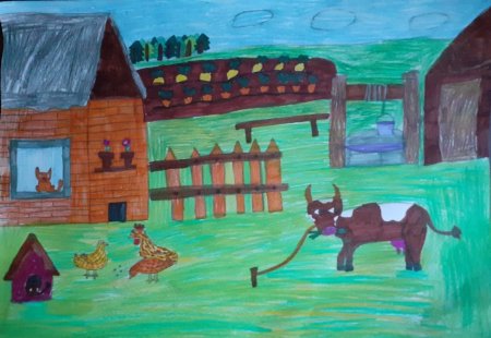 Рисунок на тему родной угол