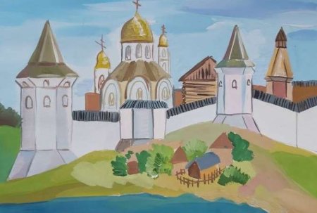 Рисование древнего города