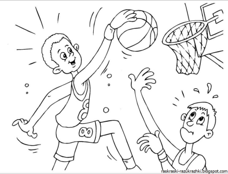 Раскраска спорт для детей