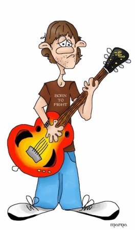 Мультяшный гитарист