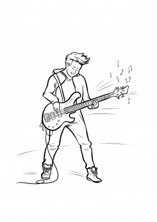 Мультяшный гитарист