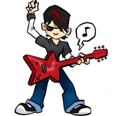 Парень с гитарой рисунок