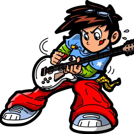 Человек с гитарой рисунок