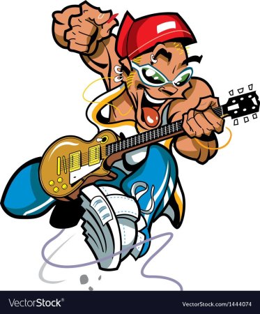 Мультяшный гитарист