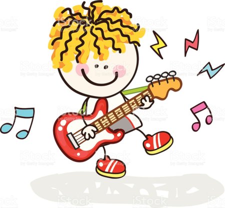 Нарисовать легко человека с гитарой