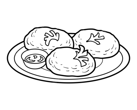 Котлета раскраска