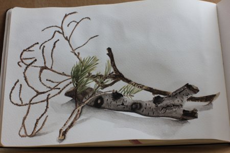 Аппликация из веток