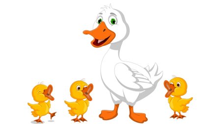 Белая утка мультяшная