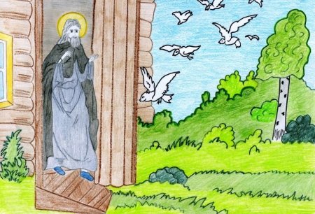 Рисунок житья Сергя Раданежского