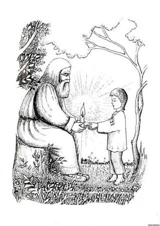 Рисунок батюшка Серафим Саровский