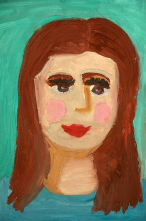 Рисунок мамы красками