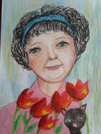 Портрет мамы рисунок