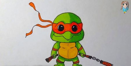 Черепашки ниндзя нарисовать для детей