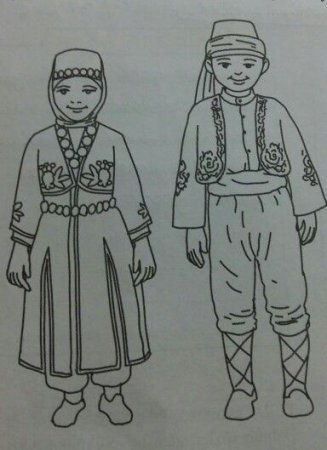 Чувашский Национальная одежда risovat