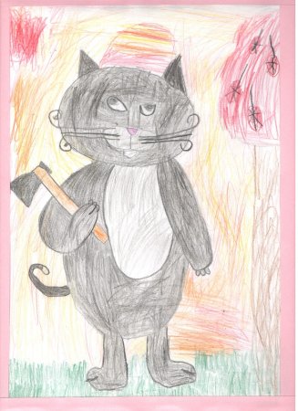 Коты детские рисунки